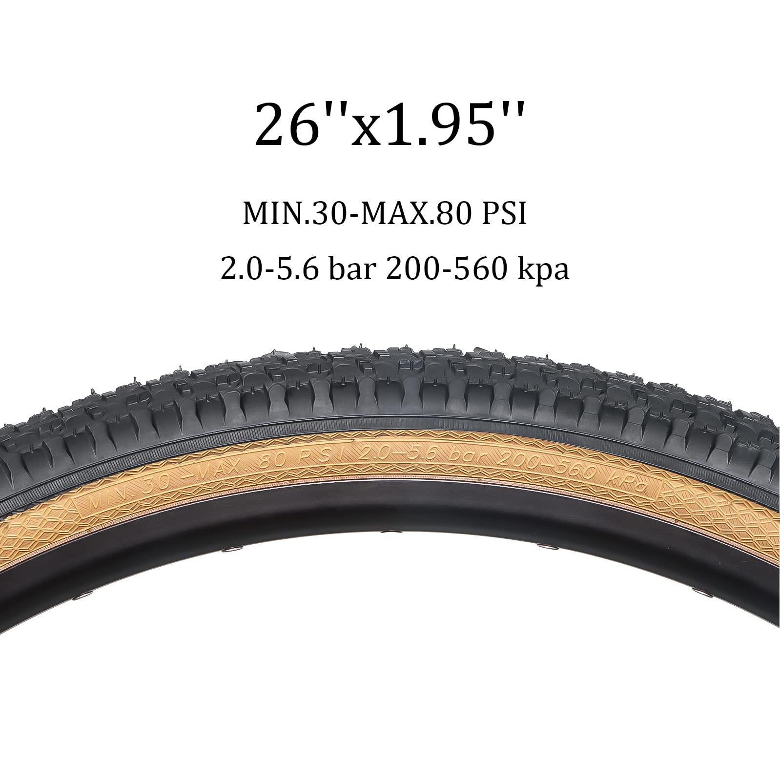 Amazon | Hycline 26インチ マウンテンバイクタイヤ:26x1.9インチ (54